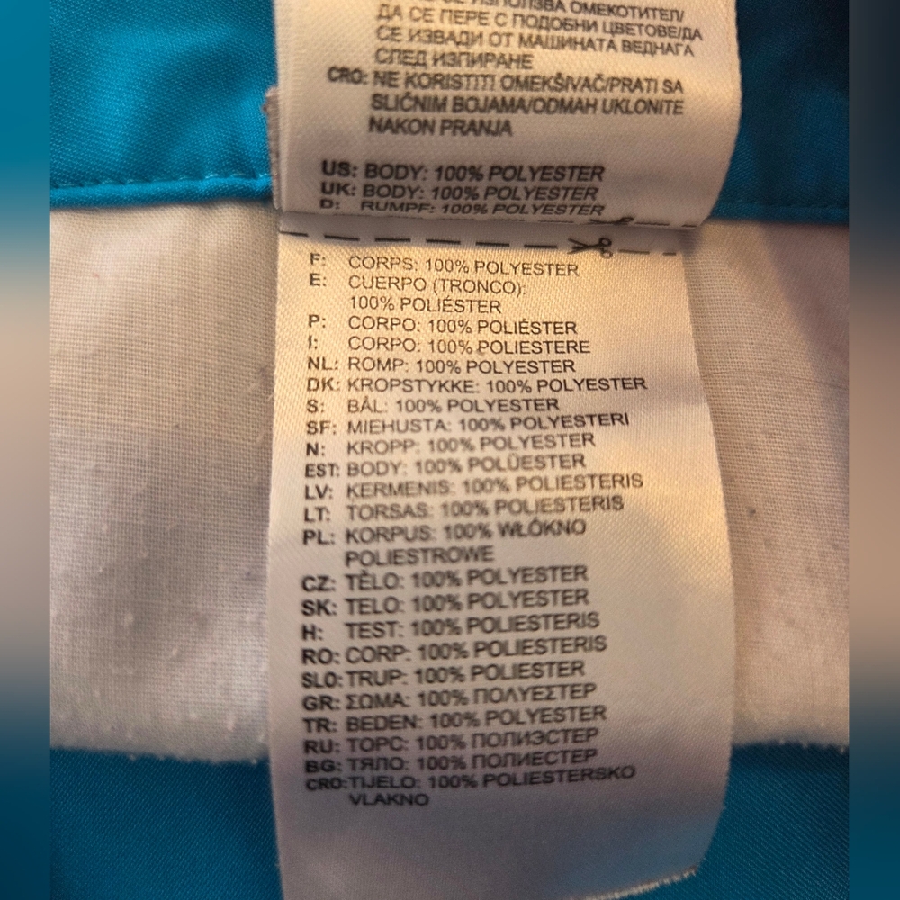 Adidas Climalite Aqua Blue Golf Shorts Golfing Zip Pockets Logo Button size 40 - Picture 12 of 14